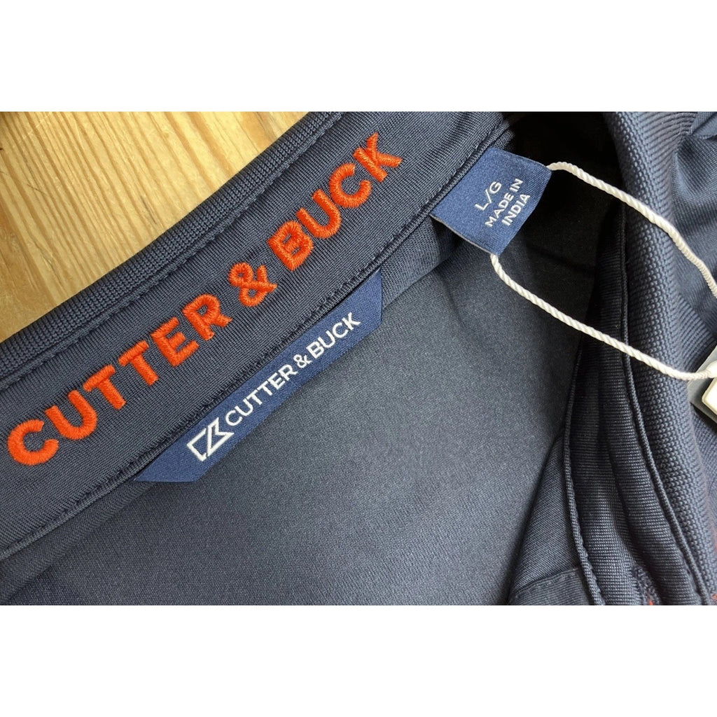 Cutter & Buck CB DryTec Valiant Stripe Polo Shirt Men's L Short Sleeve Golf