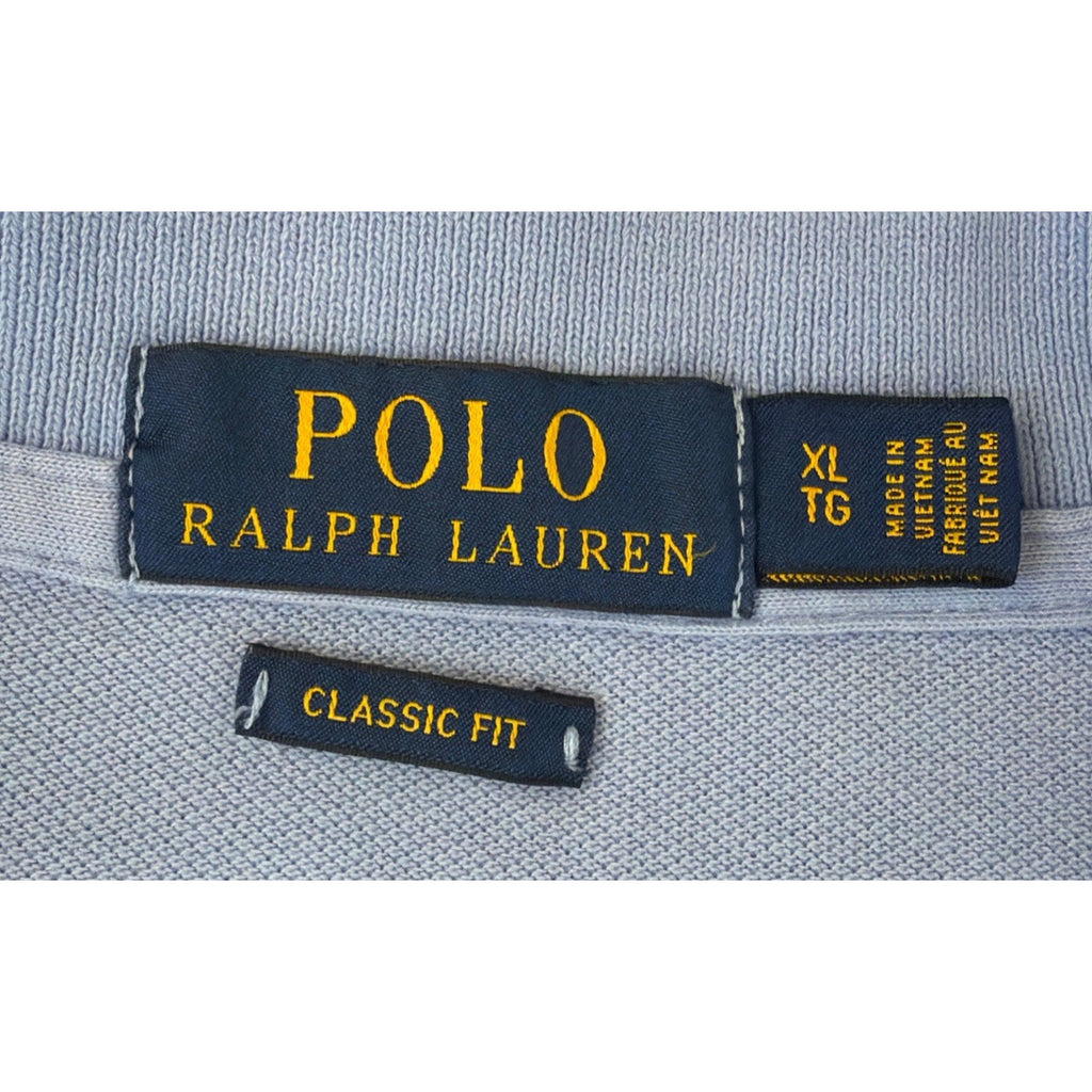 Ralph Lauren Polo Shirt Men's XL Classic Fit Blue Navy Pony Short Sleeve Preppy