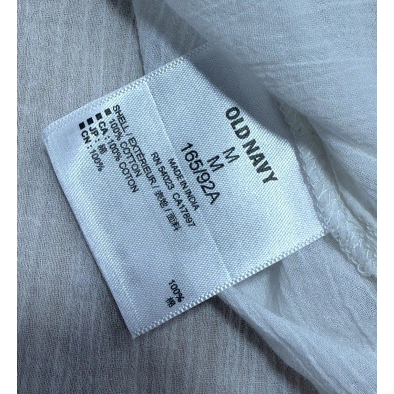 Old Navy Womens Top Short Sleeve Shirt Tropical Blouse Button Up Orange M