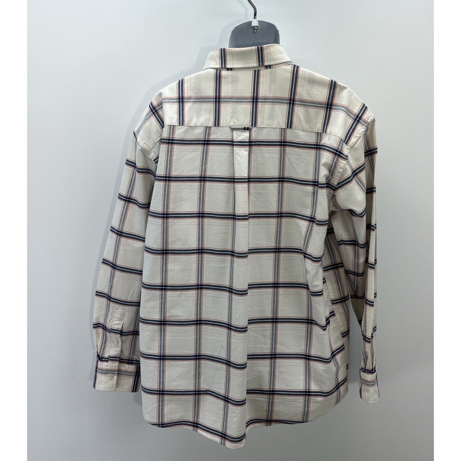 Larro Button Down Shirt Men's Casual long sleeve collared plaid XXL