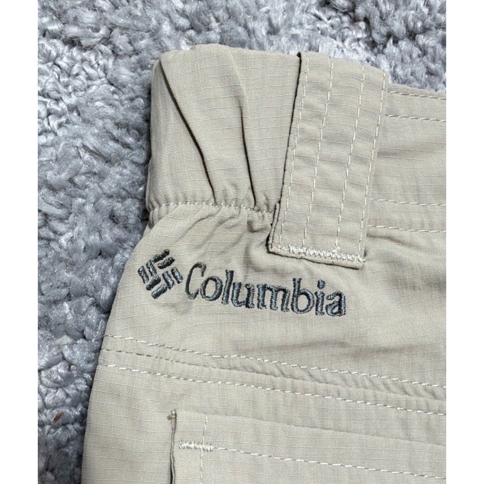 Columbia Omni-Shade Beige Sun Protection Pants Cargo 36x30 Outdoors Fishing