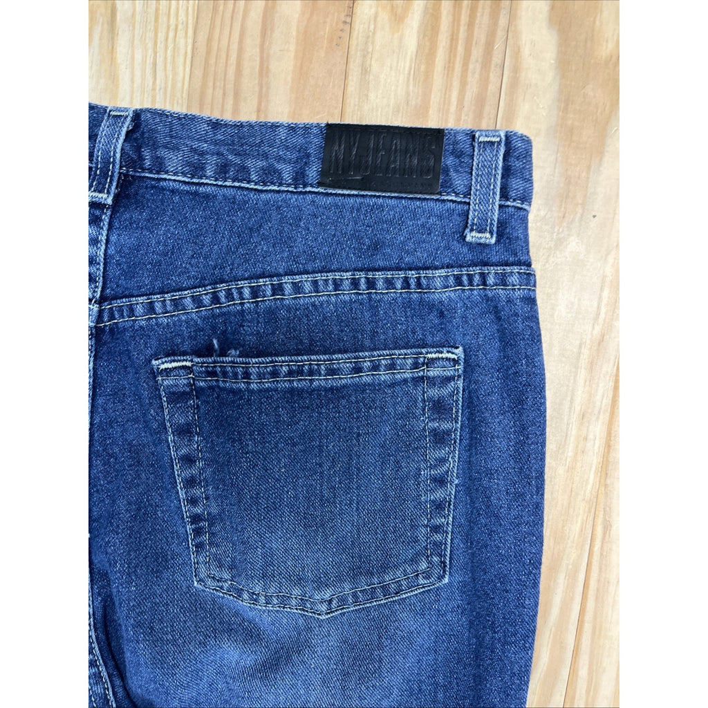 Vintage New York & Company Jeans Womens 14 Blue Denim Bootcut Fit Stone Wash