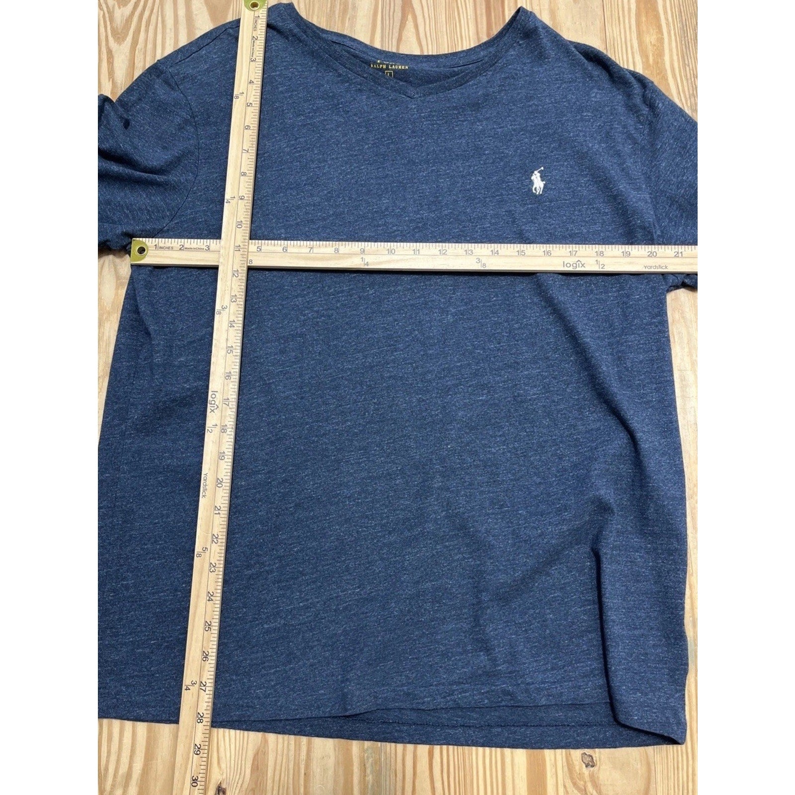 Polo Ralph Lauren Men’s Classic V-Neck Long Sleeve Cotton Shirt Size L