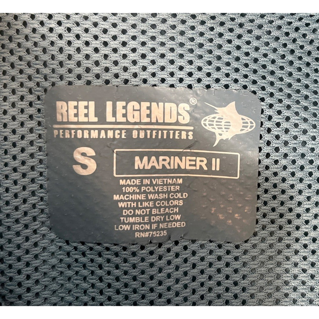 Reel Legends Shirt Mens S Blue Vented Short Sleeve Boat Mariner 2 Fishing