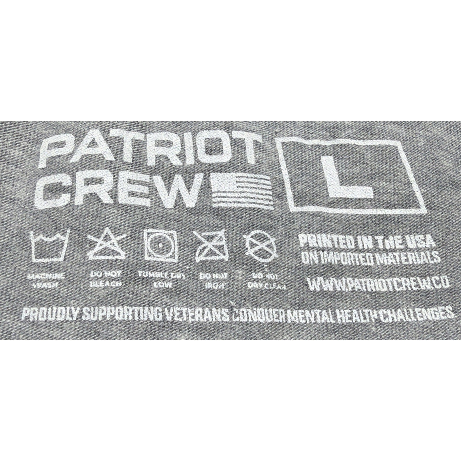 Patriot Crew USA American Military Flag Patriotic T-Shirt Size Large
