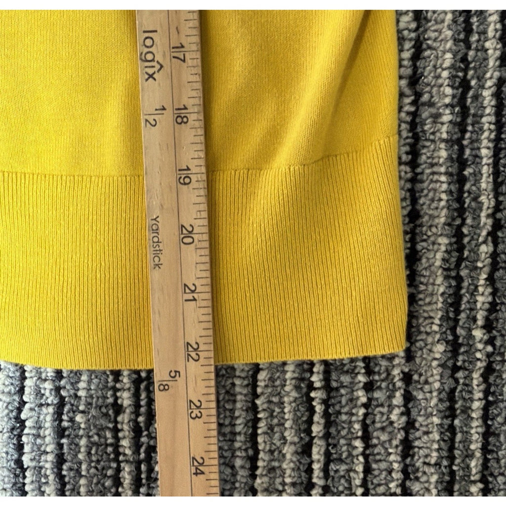 LOFT Women's Size XS Yellow Button Front Light Weight Cardigan Sweater