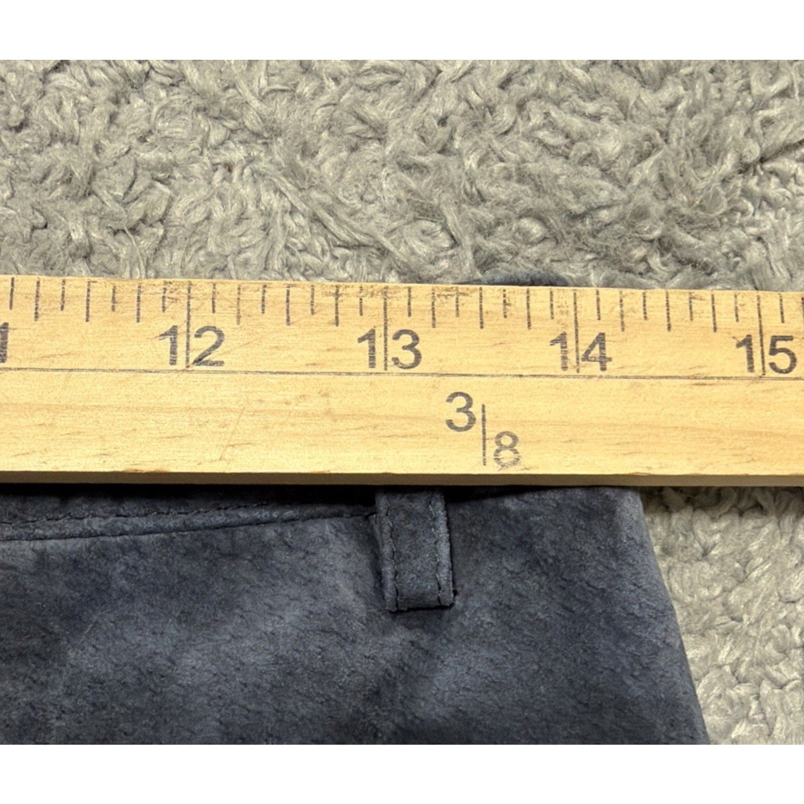 Worth 100% Leather Pants Womens 4 Blue Suede High Rise Lined Grudge Western Retr