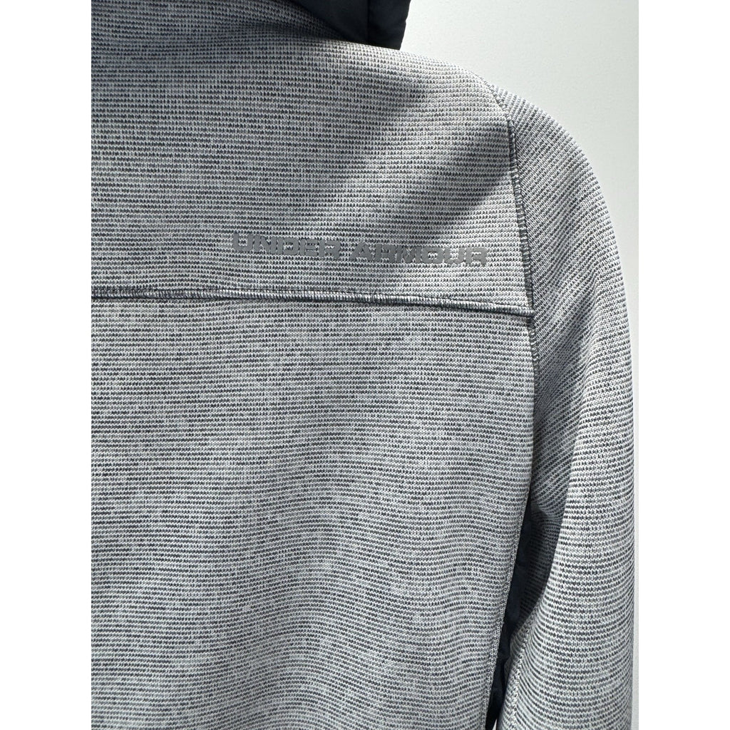 Under Armour Hoodie Women's Medium Running Shirt Grey Long Sleeve Full Zip Storm