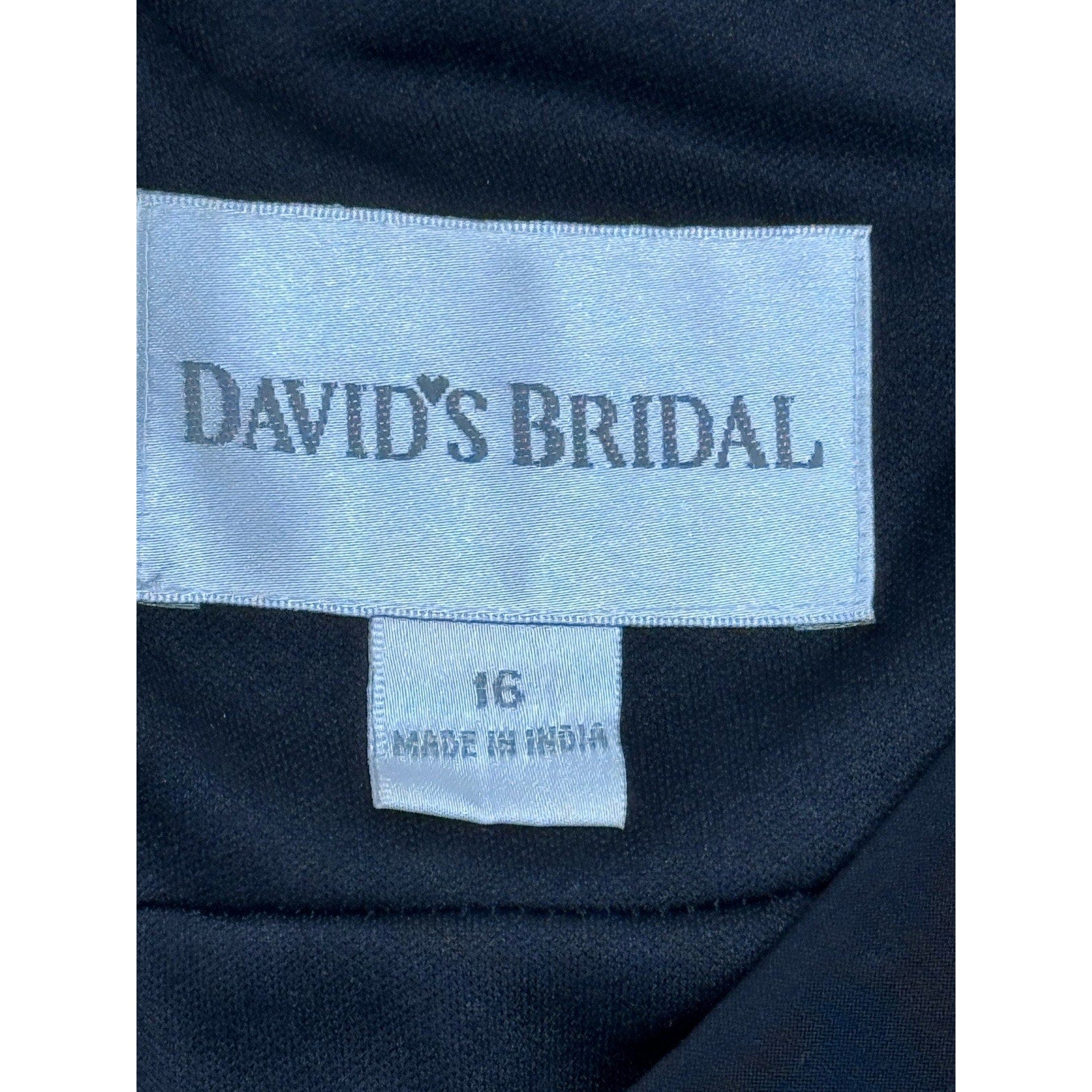 David's Bridal Sleeveless Black Lace Beaded Dress Size 16