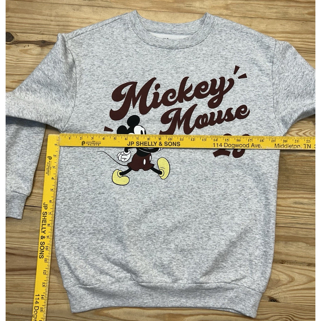 Women's Gray Mickey Mouse Graphic Sweatshirt with Long Sleeves size XS 0-2 New.