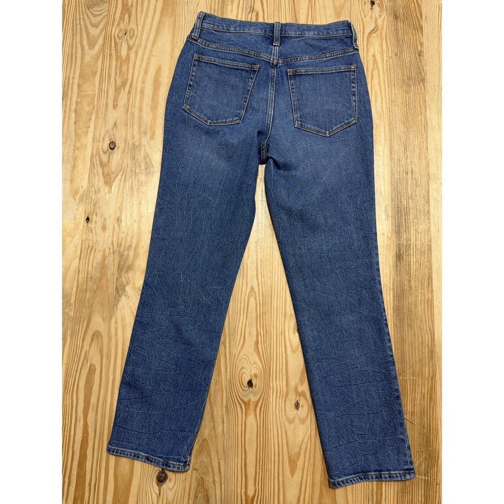 J. Crew Essential High Rise Straight Jean size 26 in Medium Wash