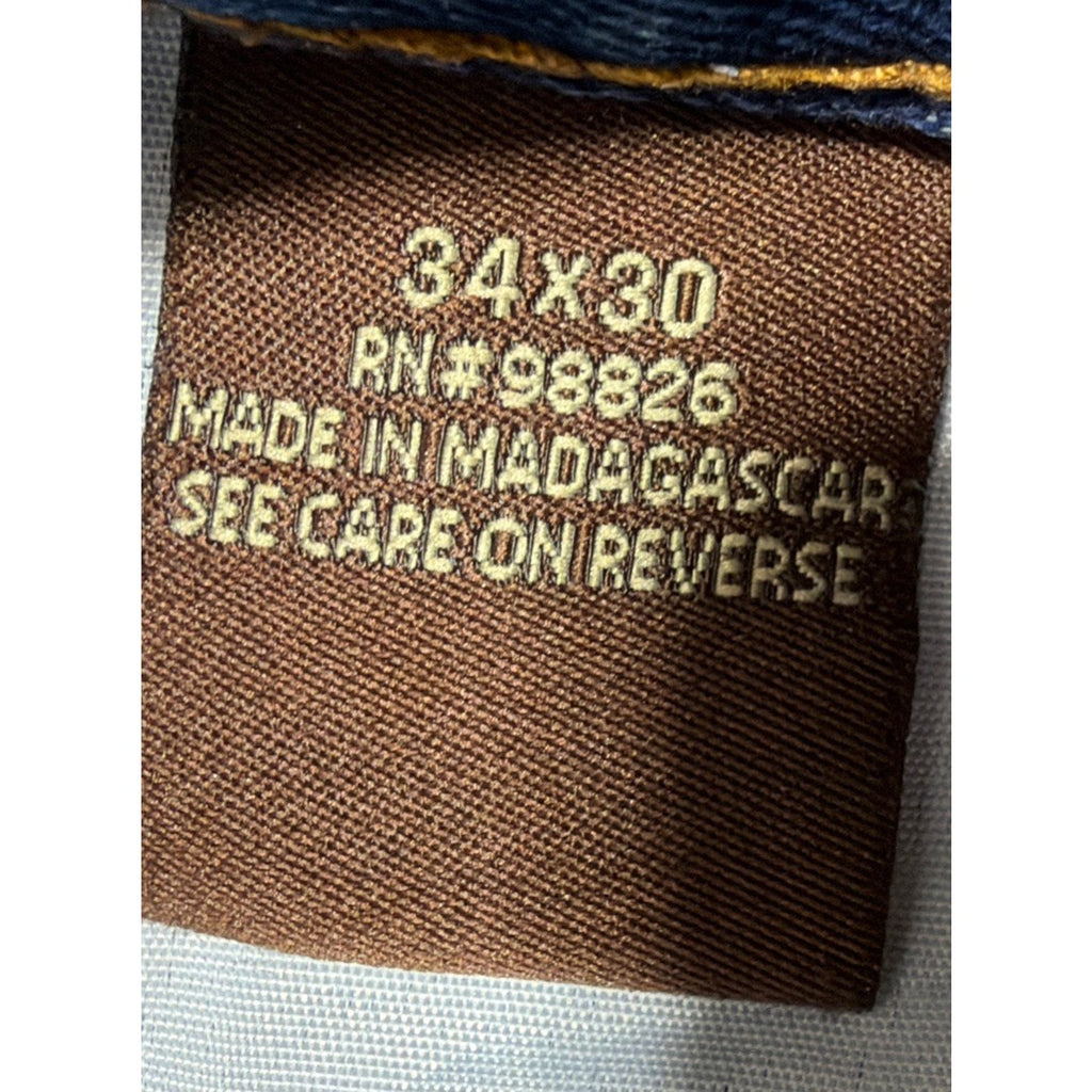 C.E. SCHMIDT Workwear Denim Jeans Mens 34x30 Medium Wash Straight Leg