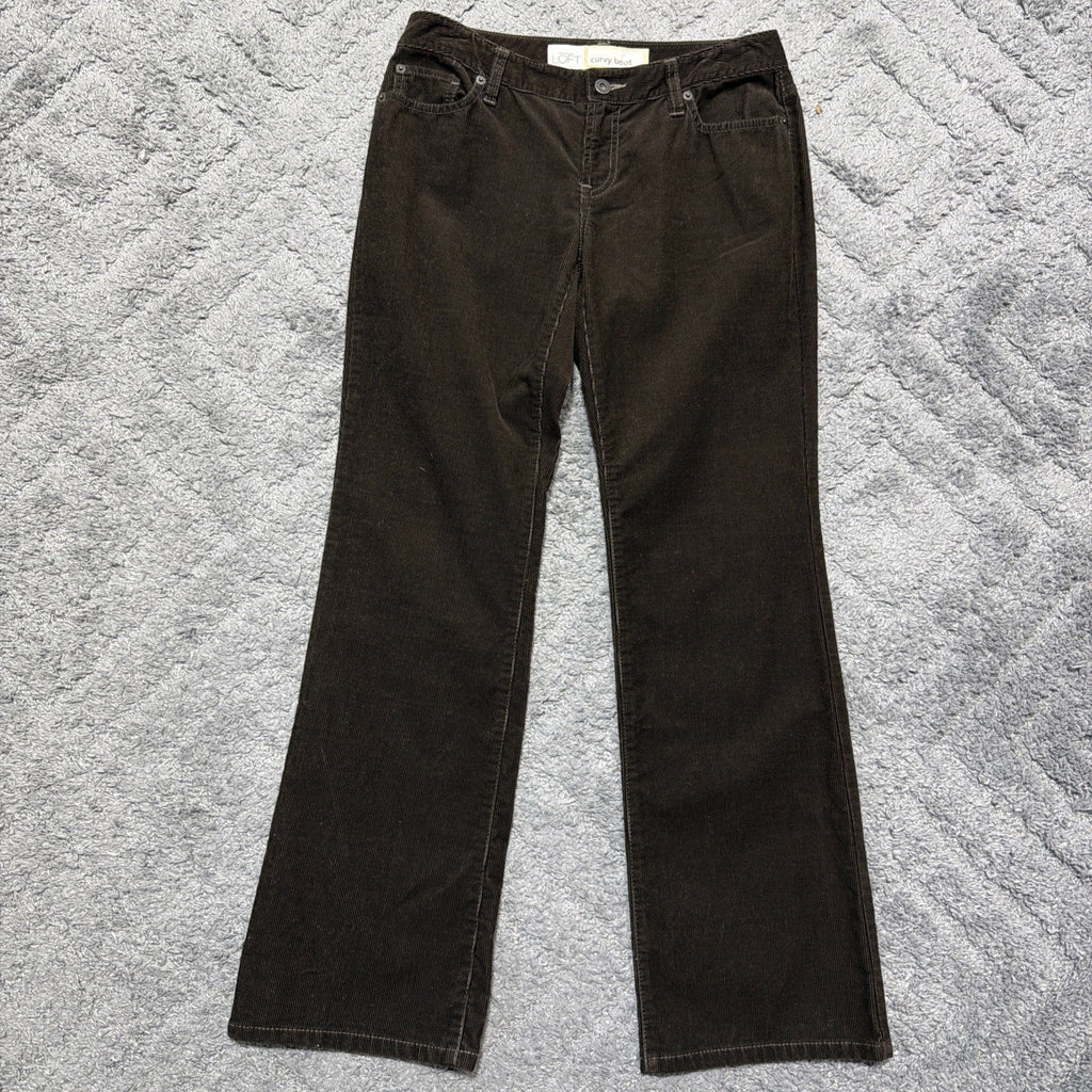 Ann Taylor Loft Brown Curvy Boot Corduroy pants Size 4P 29x29
