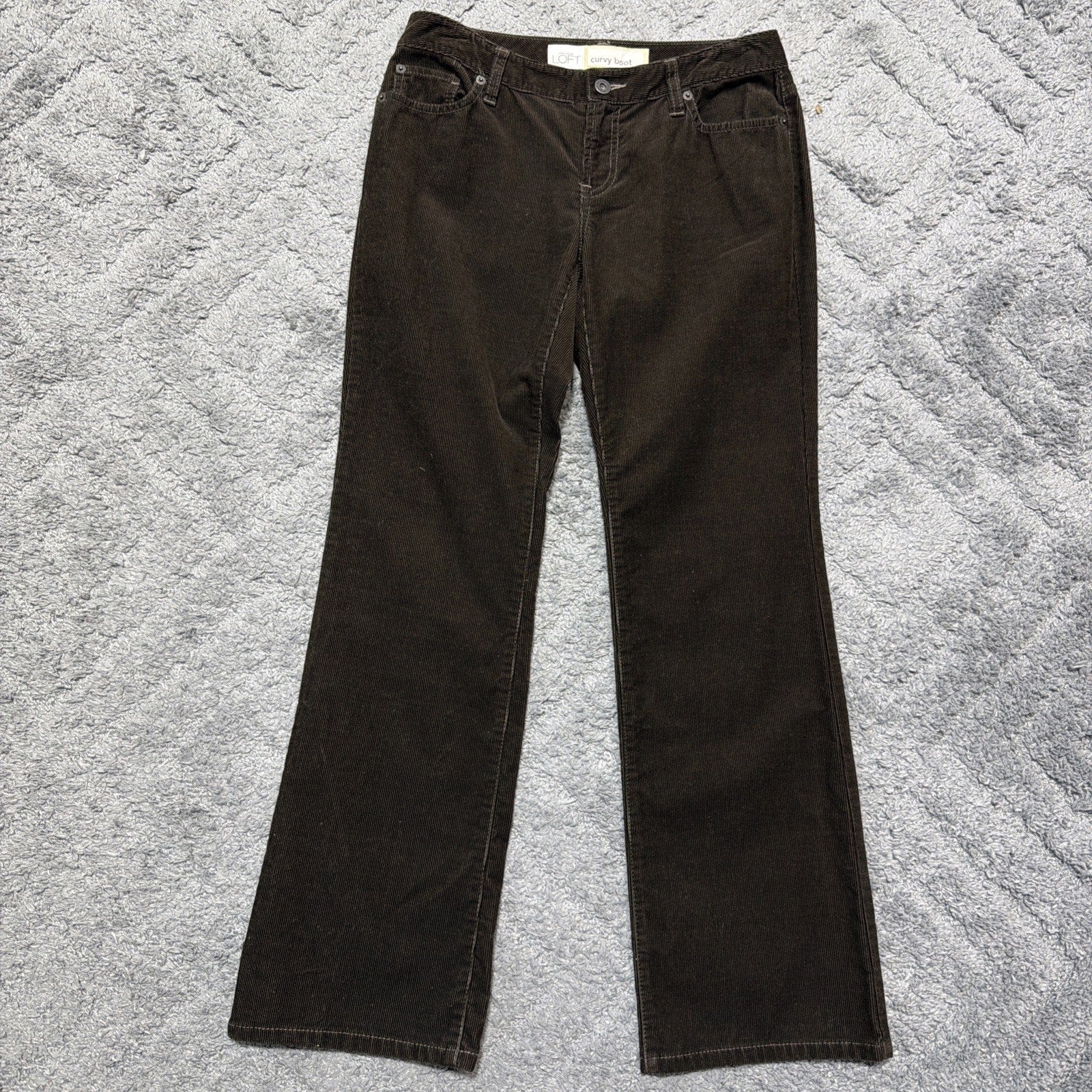 Ann Taylor Loft Brown Curvy Boot Corduroy pants Size 4P 29x29