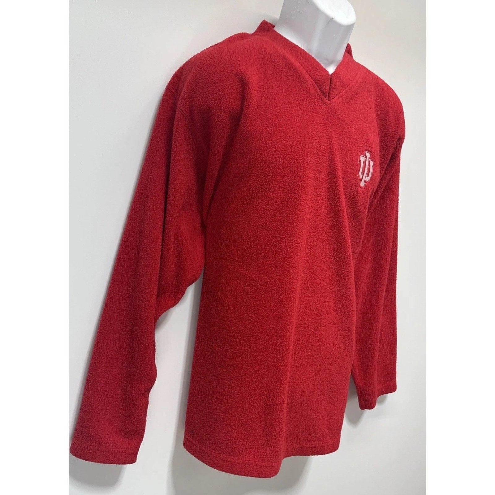 Vintage Indiana Hoosiers Pro Edge 1/4 Zip Fleece Men's L Pullover Red
