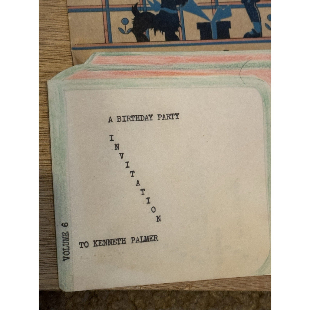 Vintage 1930’s Birthday Card Lot Hallmark Mechanical Die Cut Cowboy Ephemera