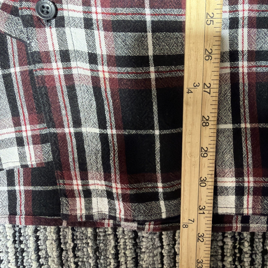 Trust Brand Linen Button Up Short Sleeve Shirt Mens 3XL Casual Plaid NWOT