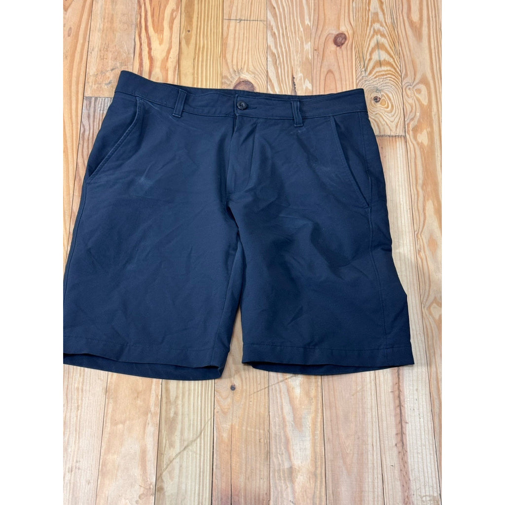 Under Armour Flat-Front Showdown Tapered Golf Shorts Size 32 Navy Blue