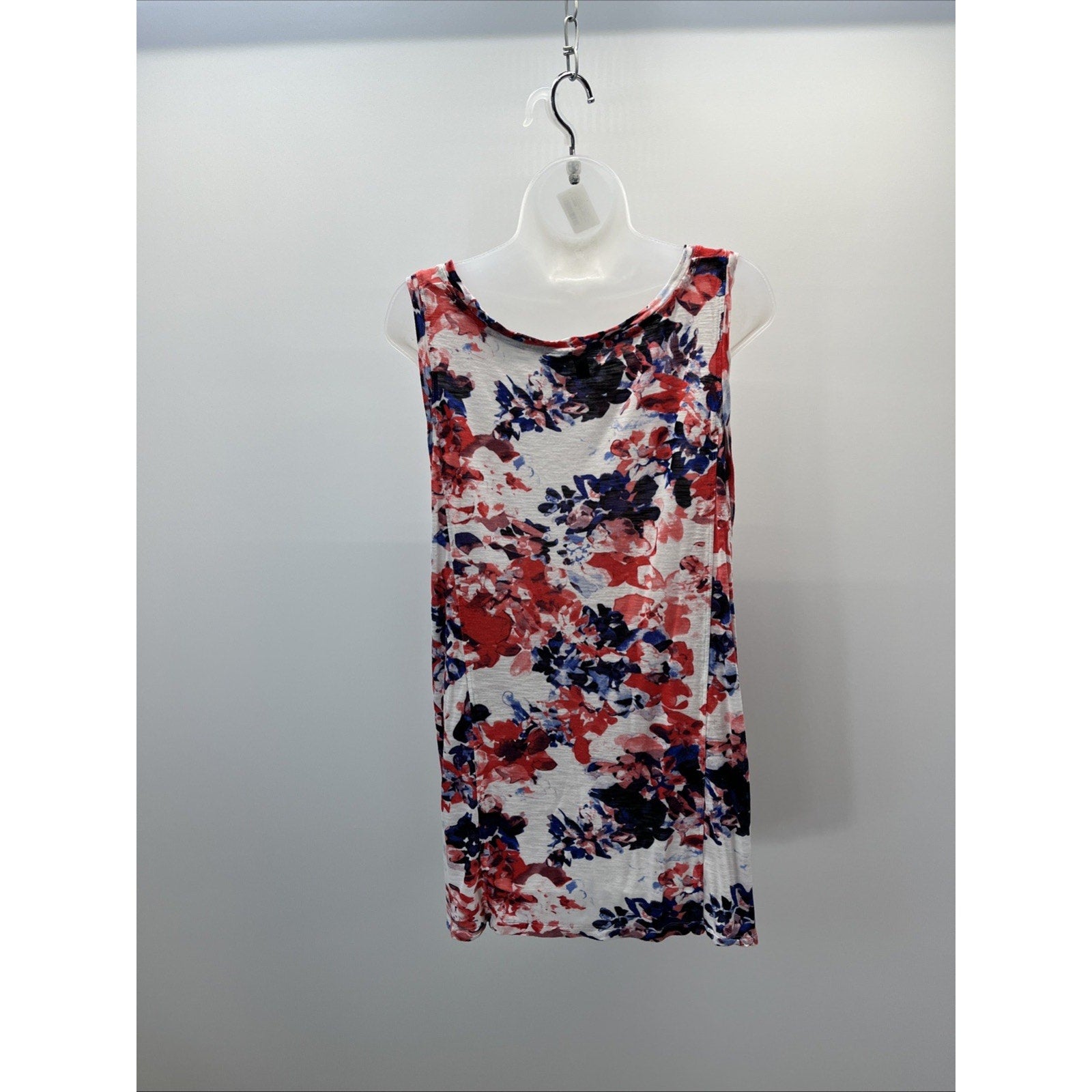 Womens kenar white floral tank top sz 2X