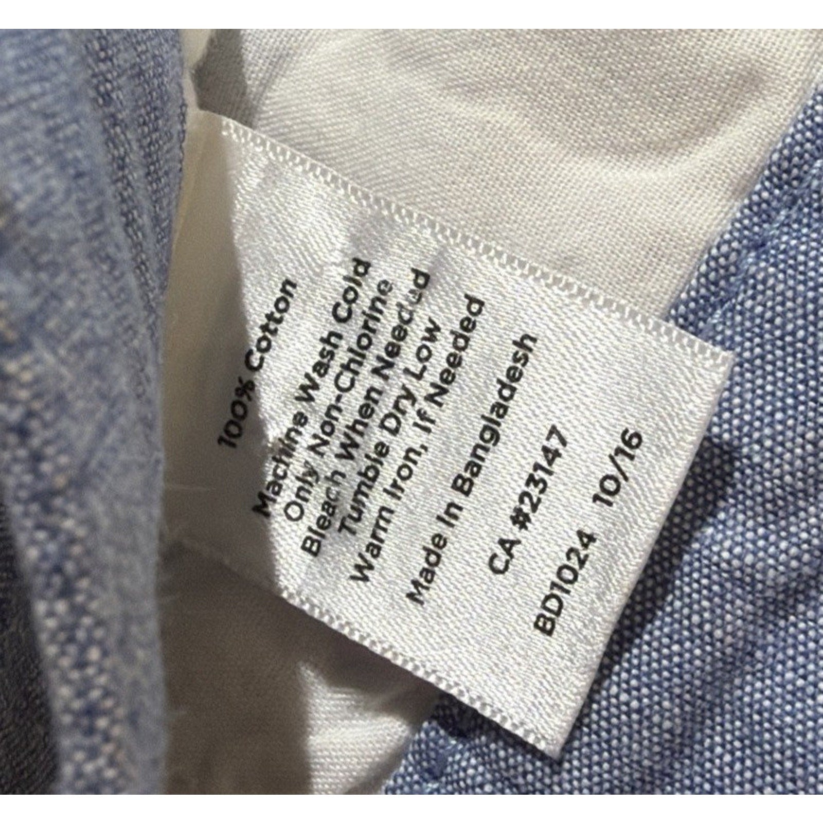Talbots Pants Womens 10 The Weekend Chino Straight Leg Chambray Blue Cotton
