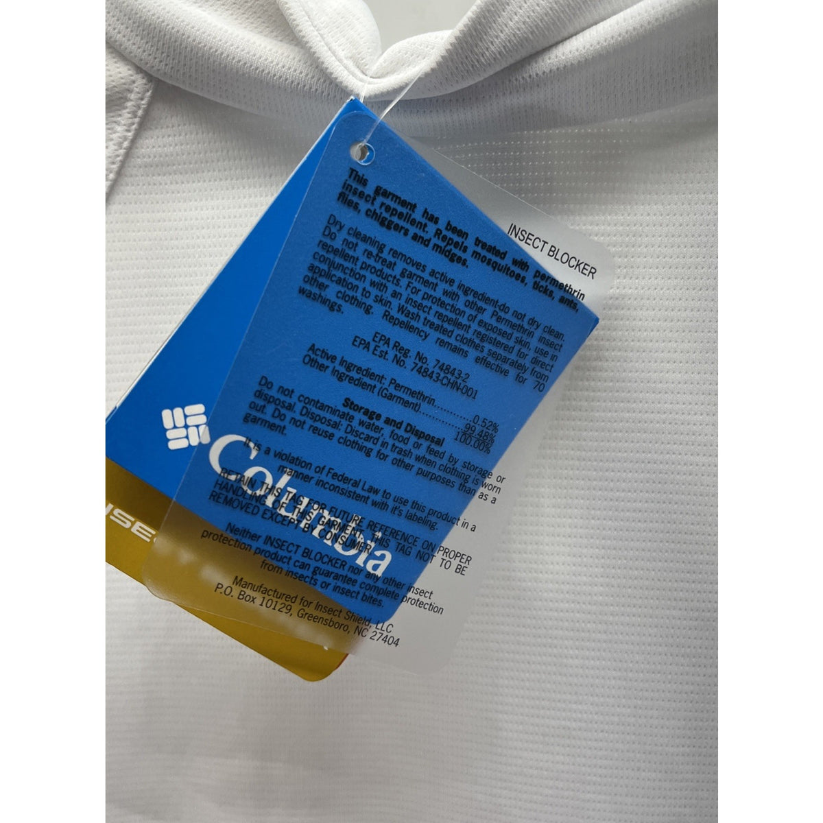 NWT Columbia Sportswear Lightweight Jacket Insect Blocker 1/2 Zip Size L White