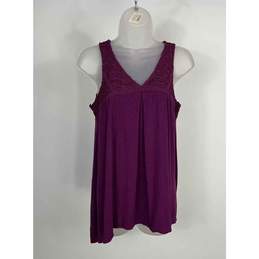 Knox Rose Tank Embroidered SZ XS Cross Stitch Floral Sleeveless Boho
