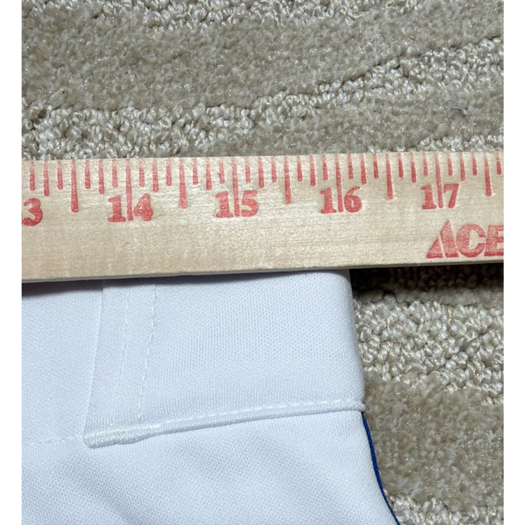 Champro Adult White Royal Blue Open Bottom Loose Fit Baseball Pants Size M NWT