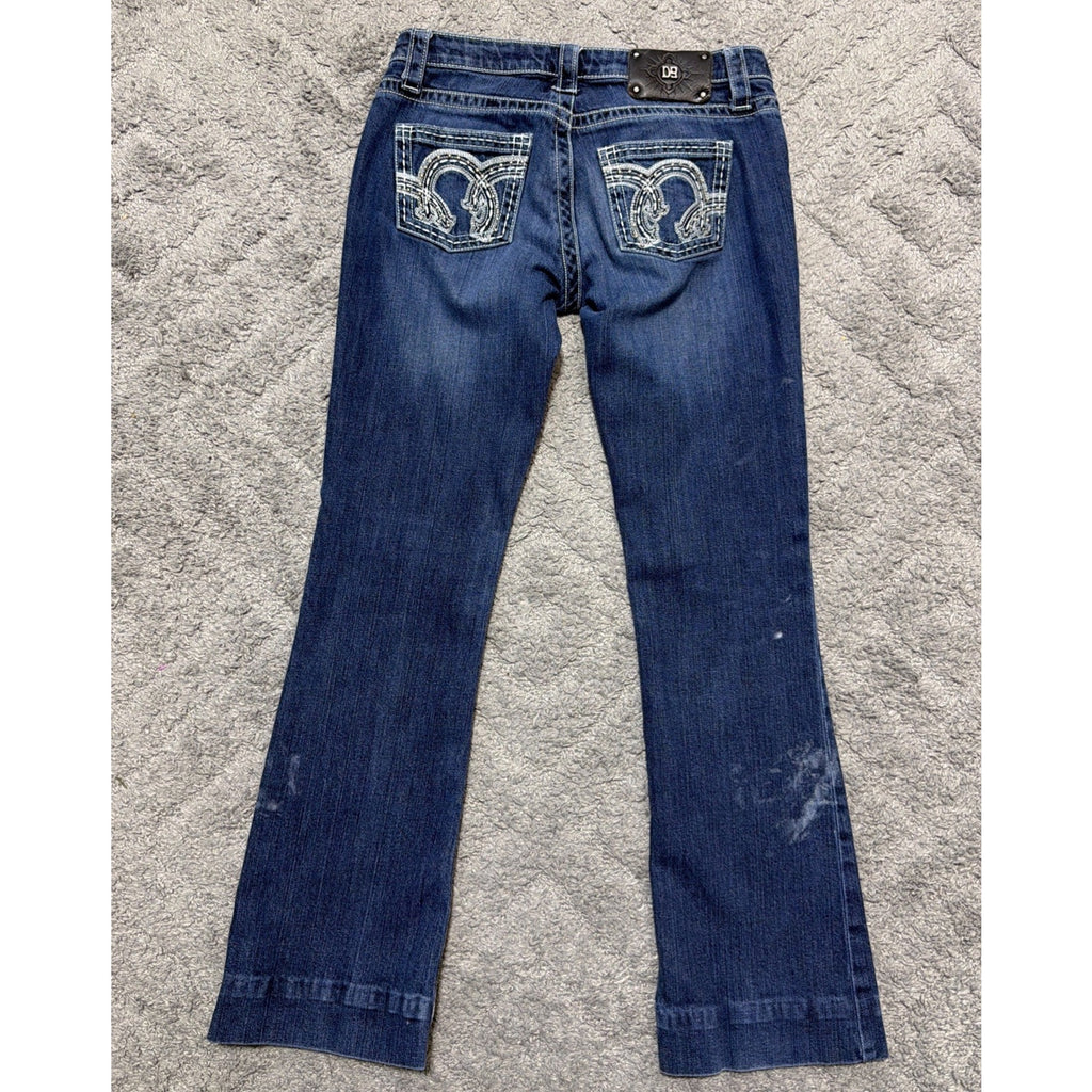 D9 District 9 Women's Blue Denim Turner Boot Cut Jeans 25x30 Western Workwear