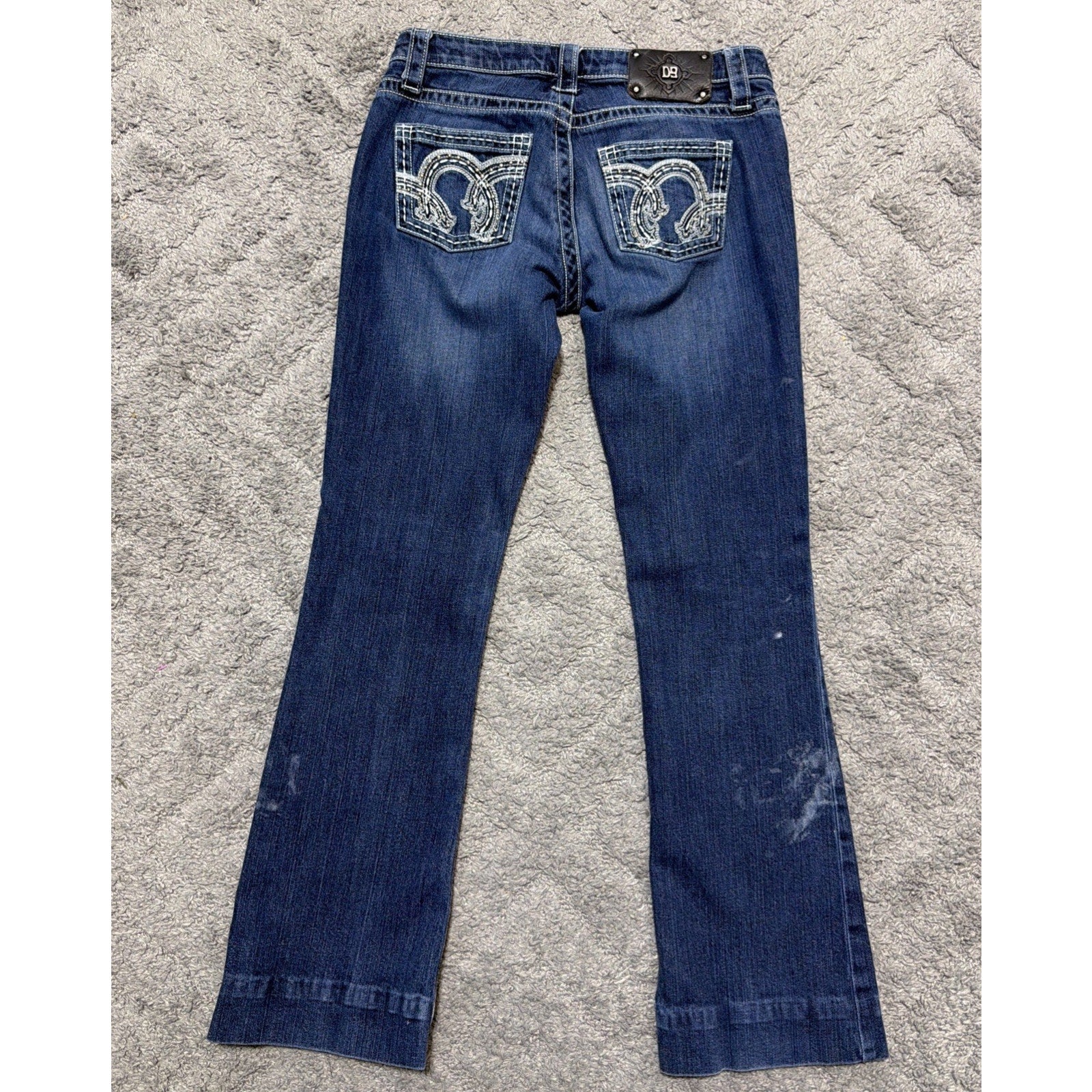 D9 District 9 Women's Blue Denim Turner Boot Cut Jeans 25x30 Western Workwear