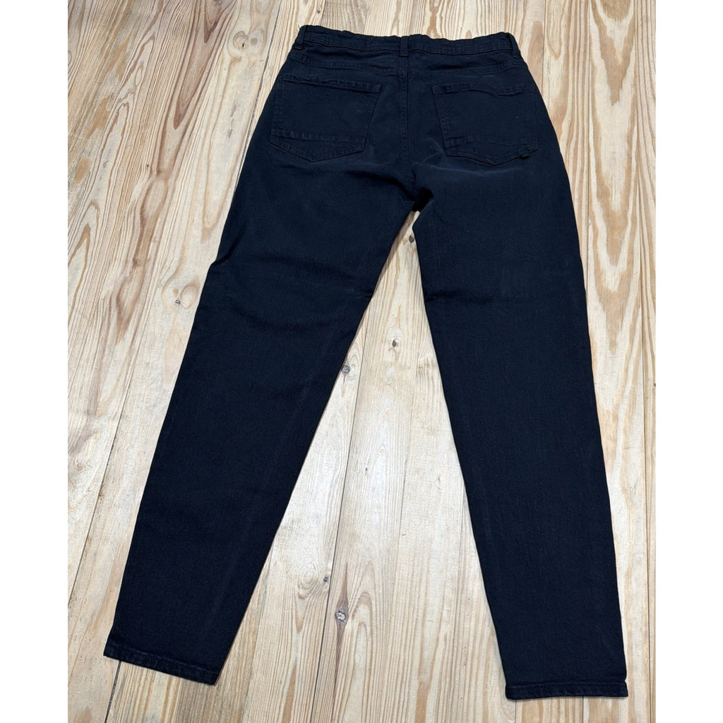 Cotton-On Denim High Rise Tapered Leg Black Jeans Size 28 Measure 30x30