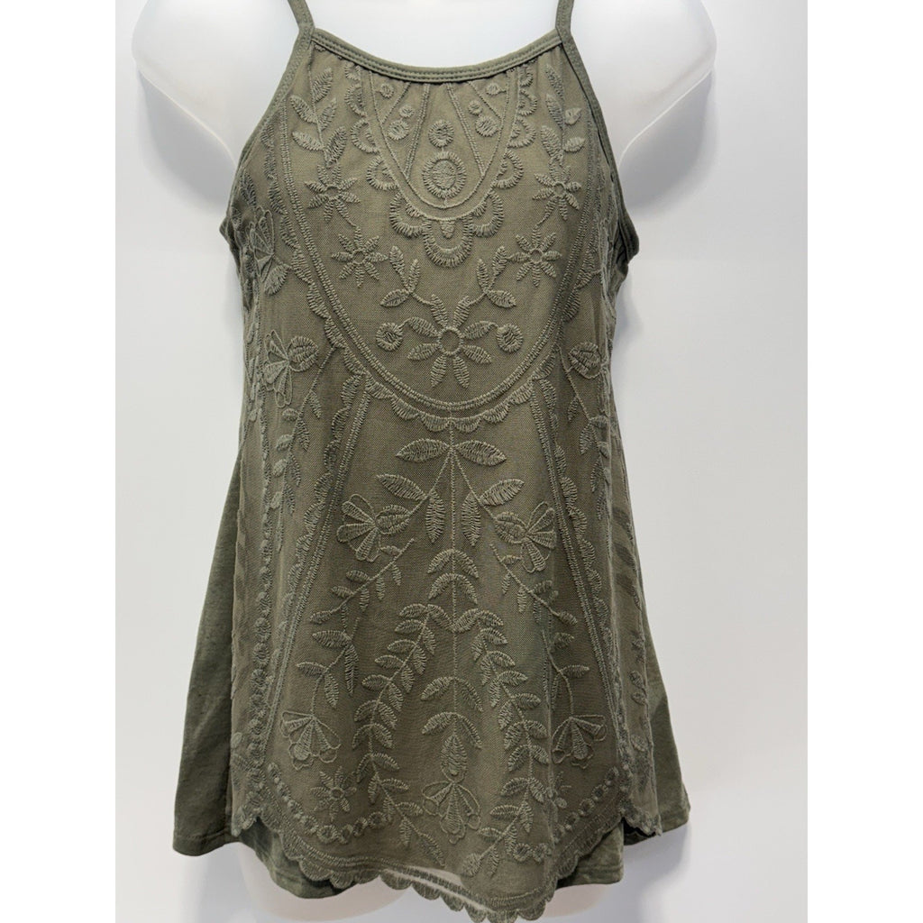 Rewind Green Spaghetti Strap Strappy Back Tank Top Women’s Size Small NWT