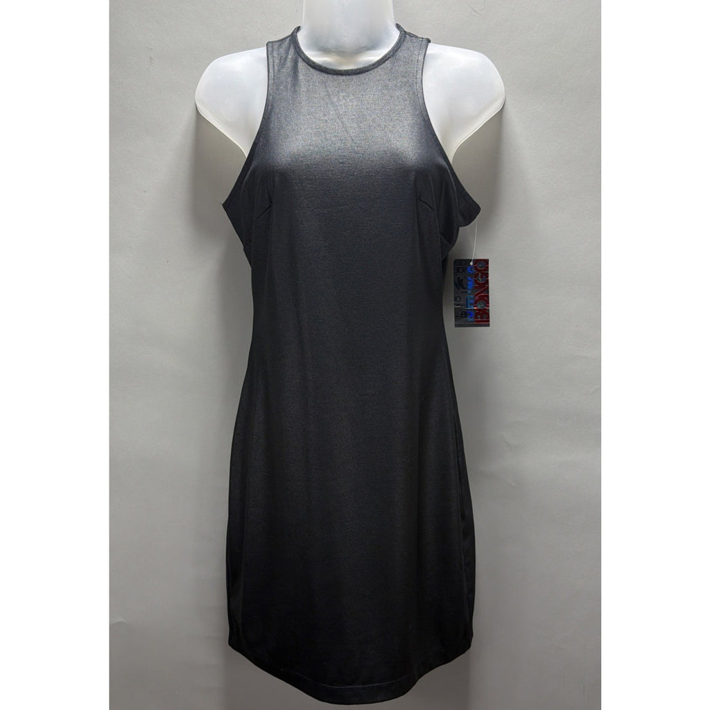 Vintage (Sears) Bongo Coated Knit Mini Dress Black Onyx Size Small NWT