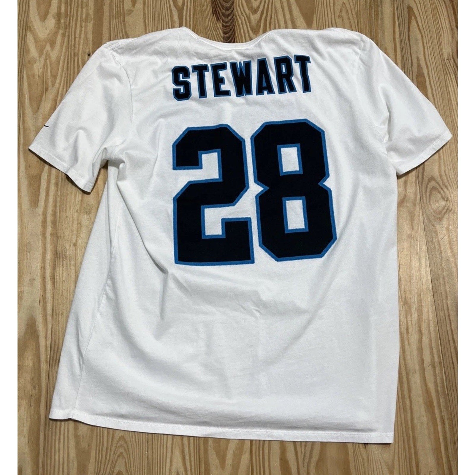 Nike J Stewart Carolina Panther's Jersey T-Shirt & Panther Back & Front Size XL