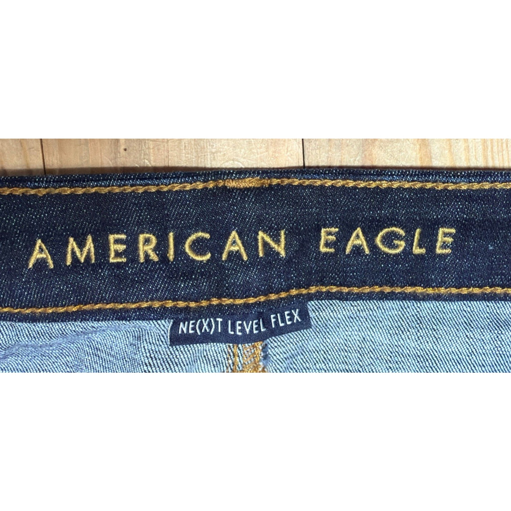 American Eagle Jeans Mens 28x30 Slim Straight Flex Blue Denim Cotton Stretch