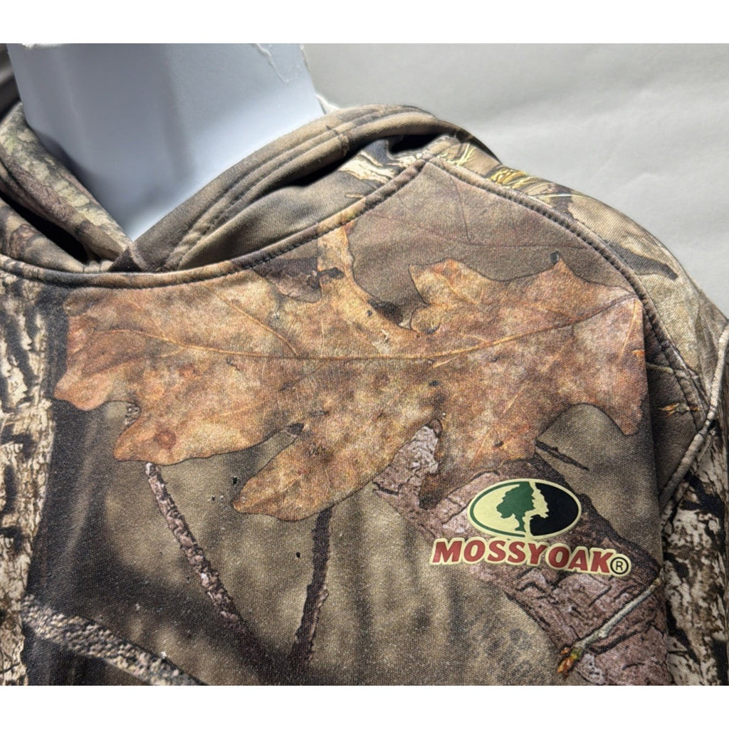 Mossy Oak Break Up Country Fleece Camo Hoodie Mens M Sweatshirt Pockets Hunting
