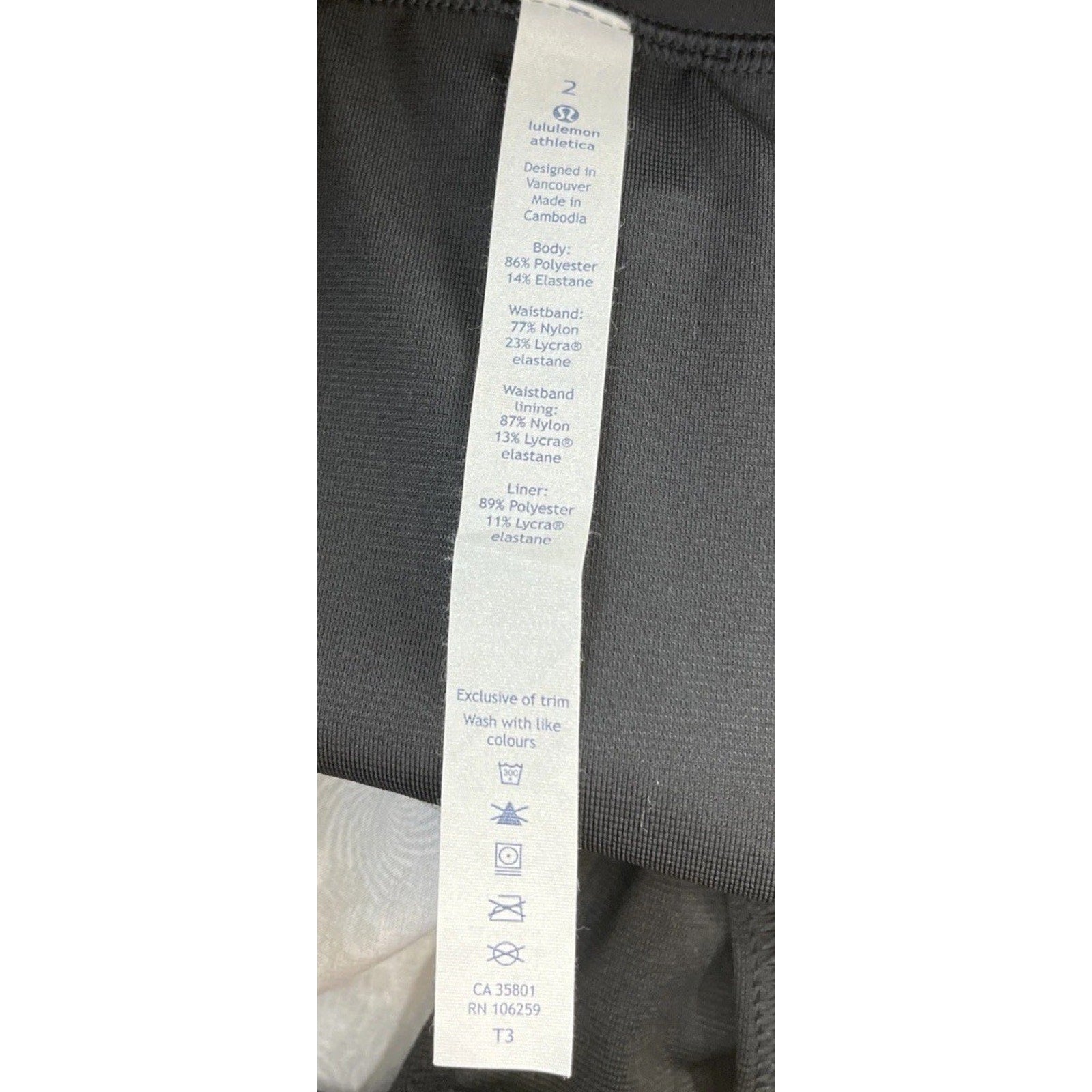 LULULEMON Women's 2 Speed Short *SW2017 Seawheeze Counter Culture White Black
