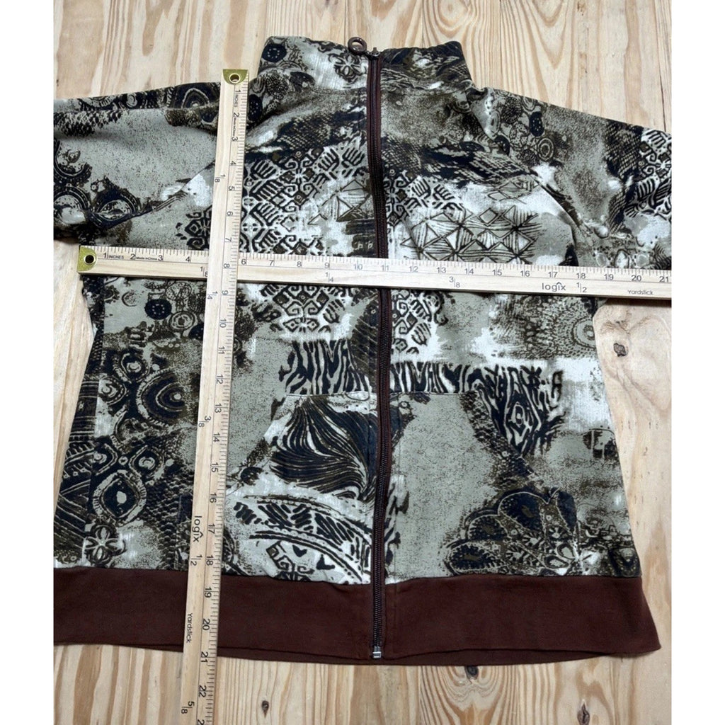 Y2k Onque Casual Jacket Size M Multi Print Boho