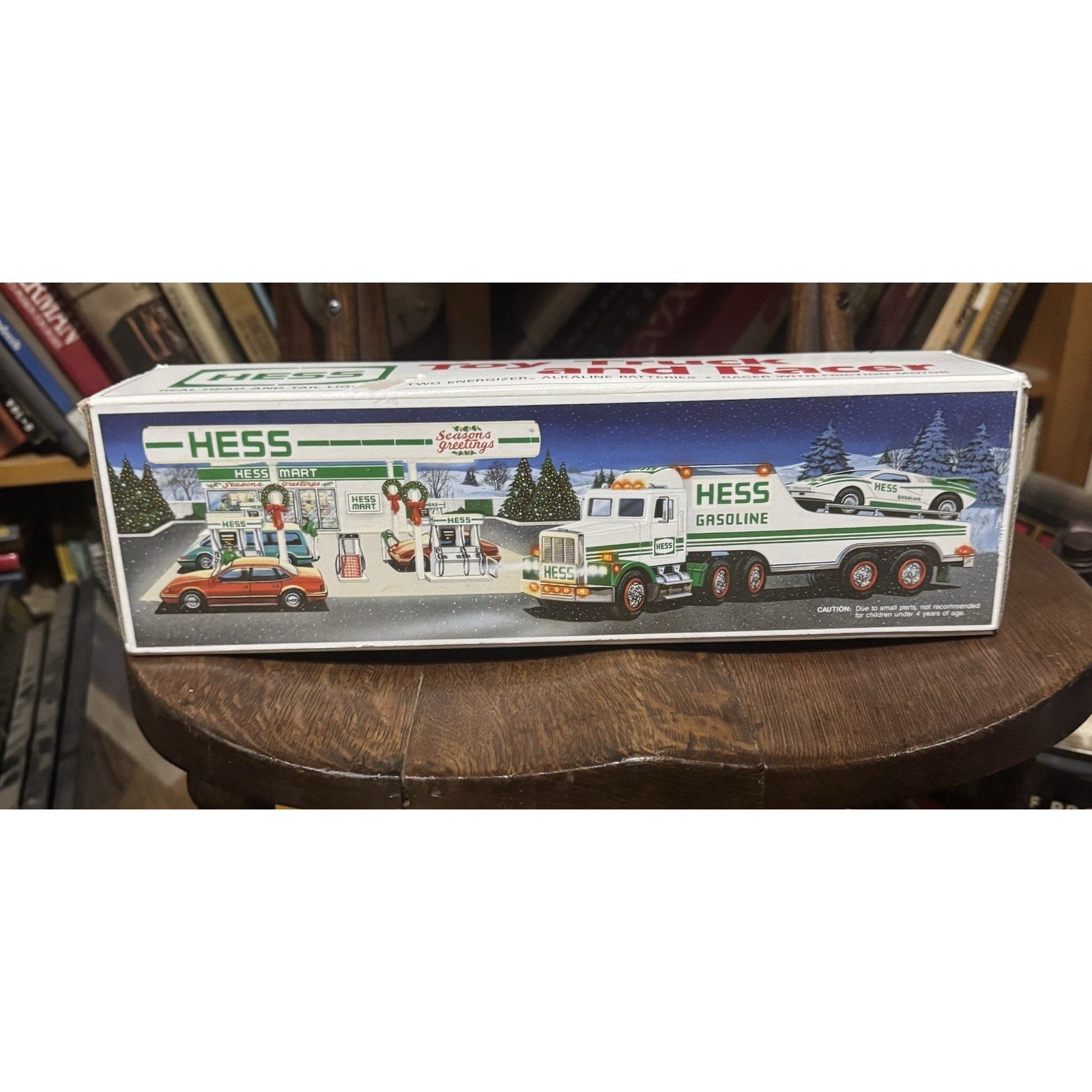 VINTAGE 1991 HESS GASOLINE LARGE TOY TRUCK AND RACER PROMOTIONAL TOY