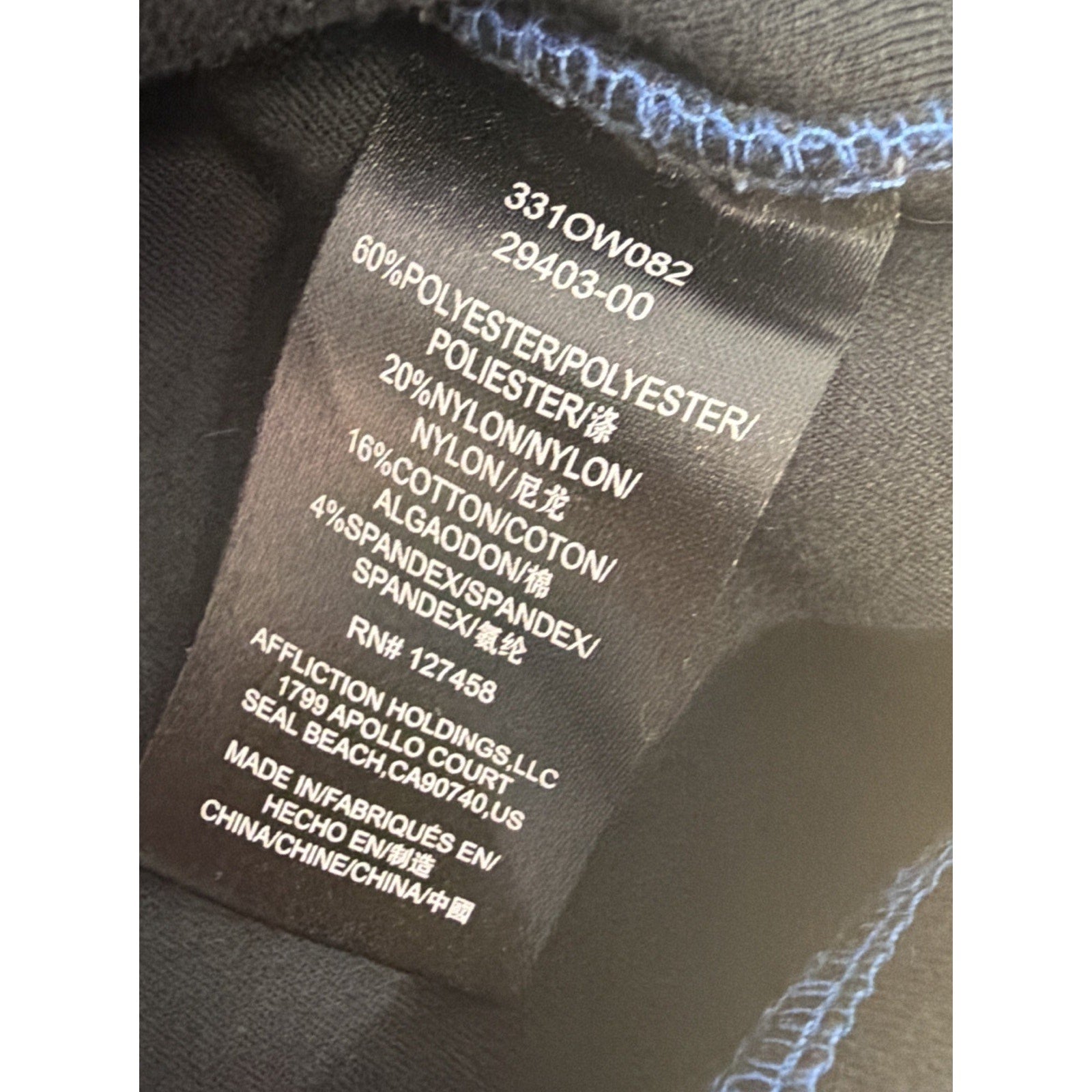 AMERICAN FIGHTER Premium Linear Men's ZIP UP HOODIE Jacket Biker MMA Size Large