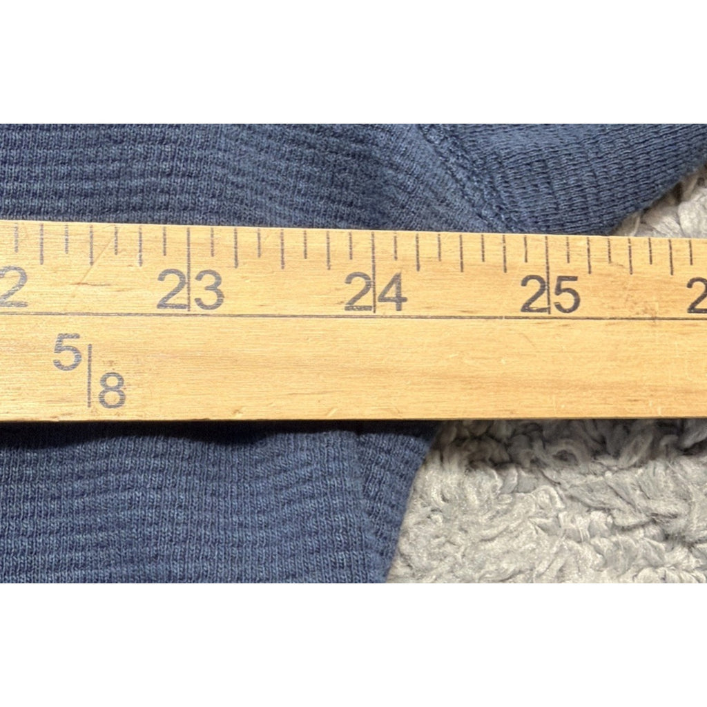 Carhartt Shirt Mens Large Tall Navy Relaxed Fit 1/4 Zip Thermal Waffle Knit