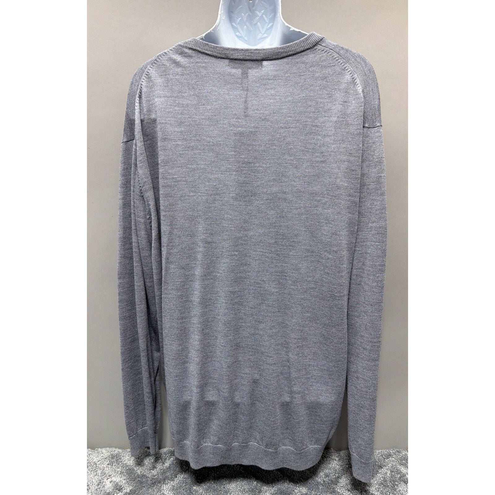 Hart Schaffner Marx Extra Fine Merino Wool V-Neck Sweater Big 3XT New