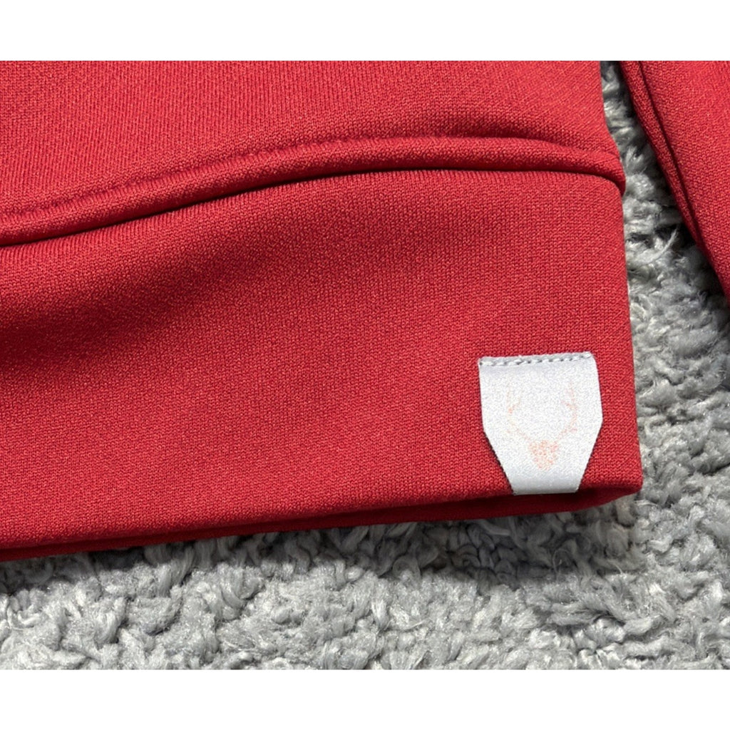 Cbuk By Cutter & Buck Mens Red Long Sleeve Pop Fly Fleece Full Zip Jacket Size L