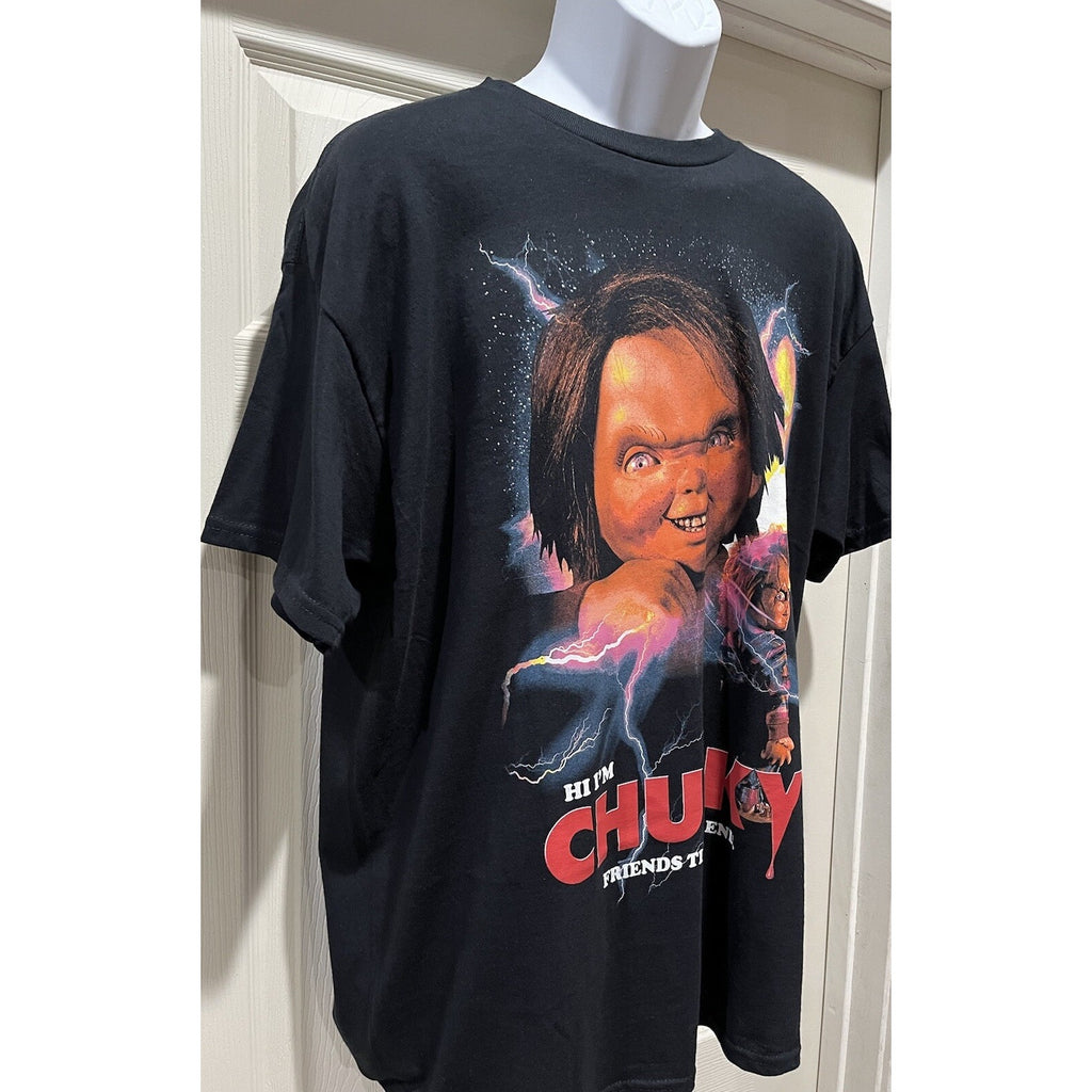 NWT Chucky Friends Till The End Graphic T Shirt Black Size XL Child's Play