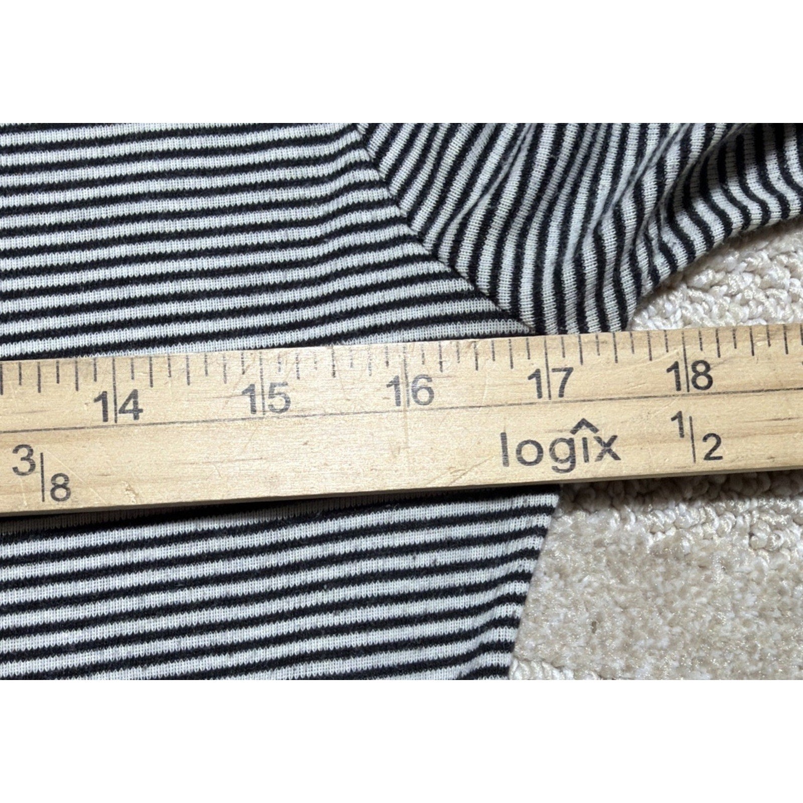 LOFT womens top long sleeve striped cotton shirt size Small
