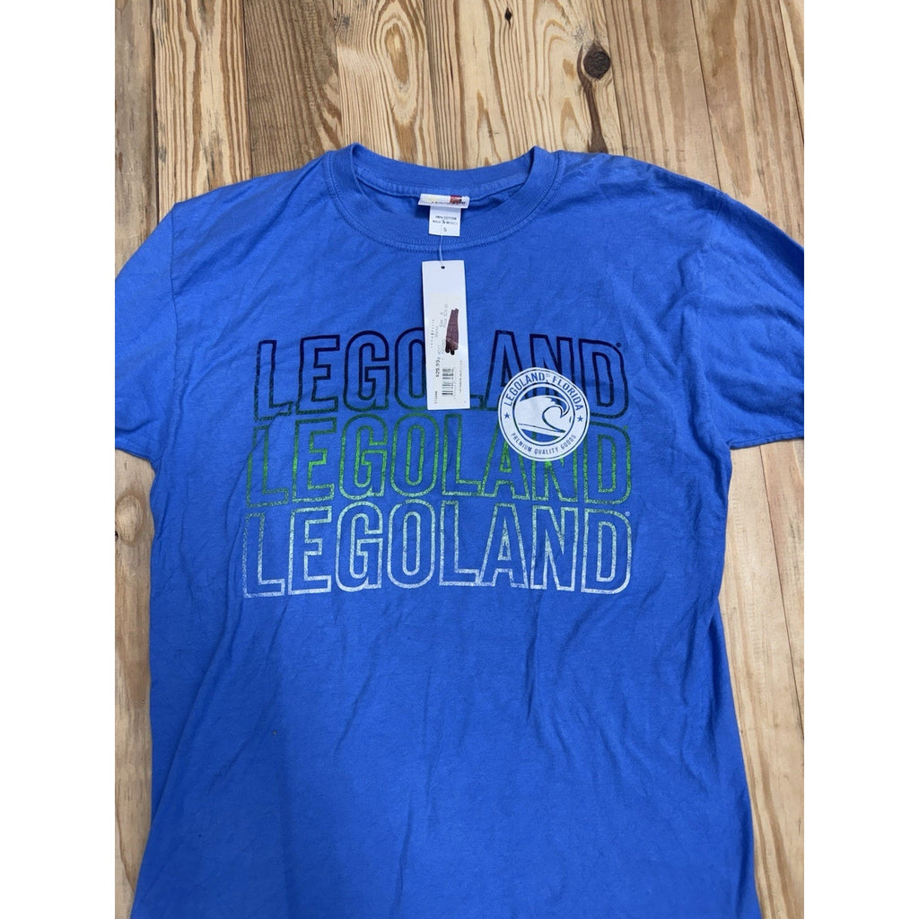 LEGOLAND Florida Resort Long Sleeve Blue T-Shirt Adult Small 2012 NWT