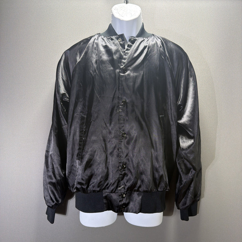 Vintage Auburn Sportswear Satin Jacket Harley Davidson Embroidered Logo S USA