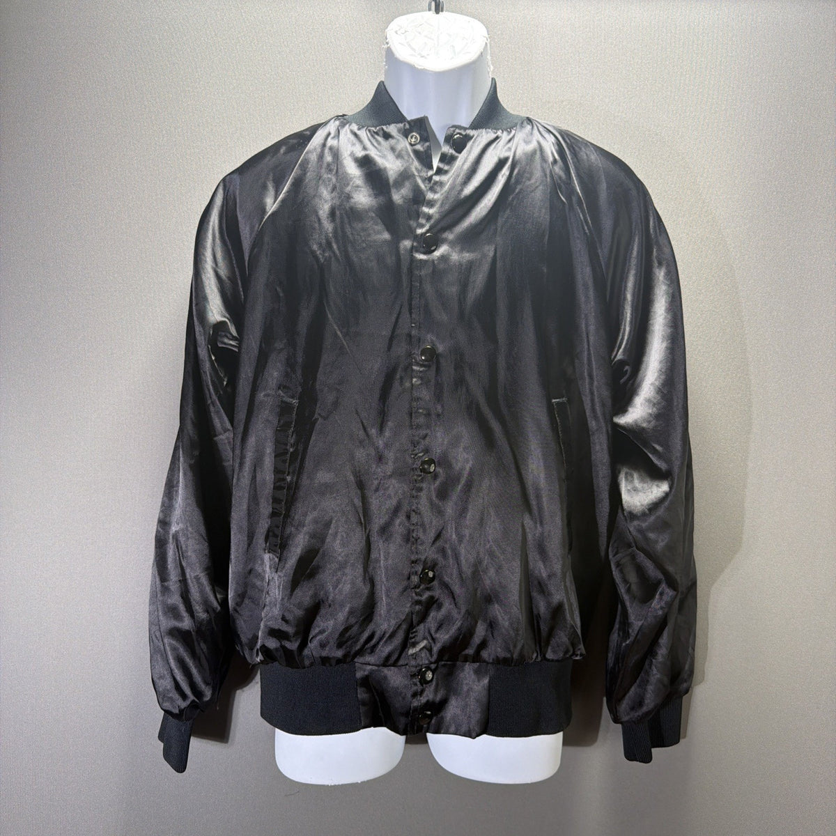 Vintage Auburn Sportswear Satin Jacket Harley Davidson Embroidered Logo S USA