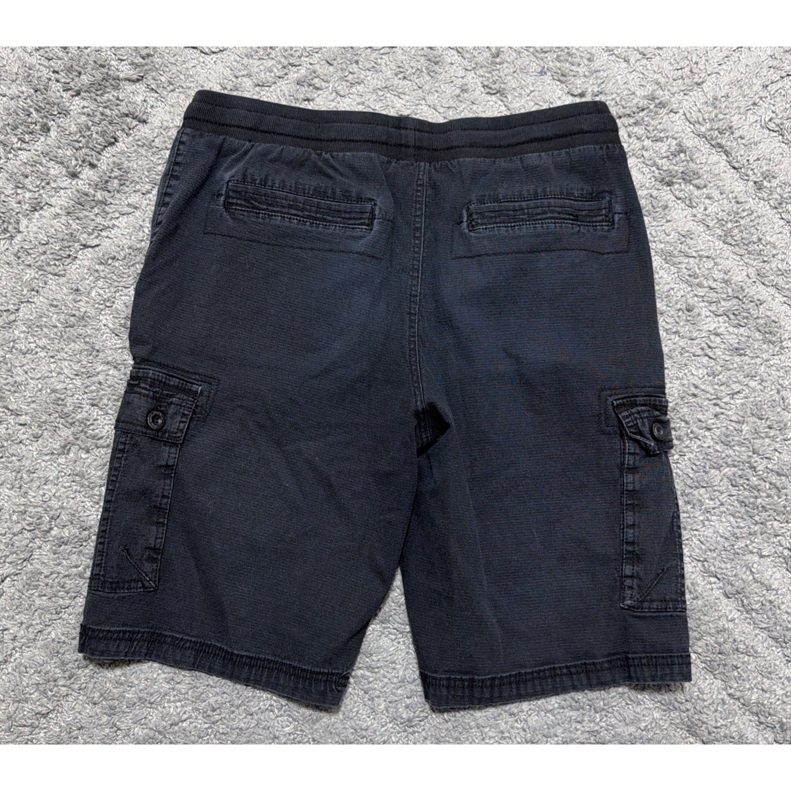 Airwalk Y2K Black Drawstring Cargo Shorts Skate Surf Size Small 30x10