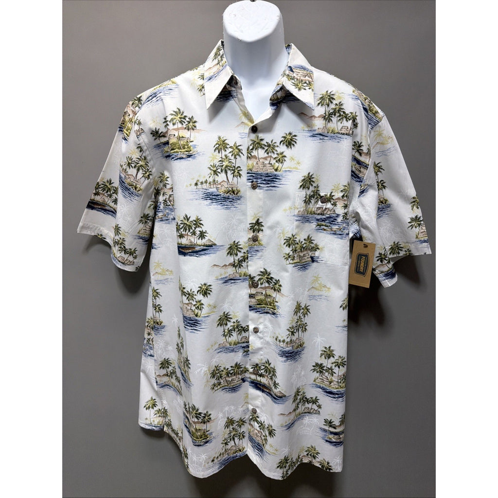 FOUNDRY MENS XLT HAWAIIAN SHIRT SHORT SLEEVE 100% Cotton Casual Beach New