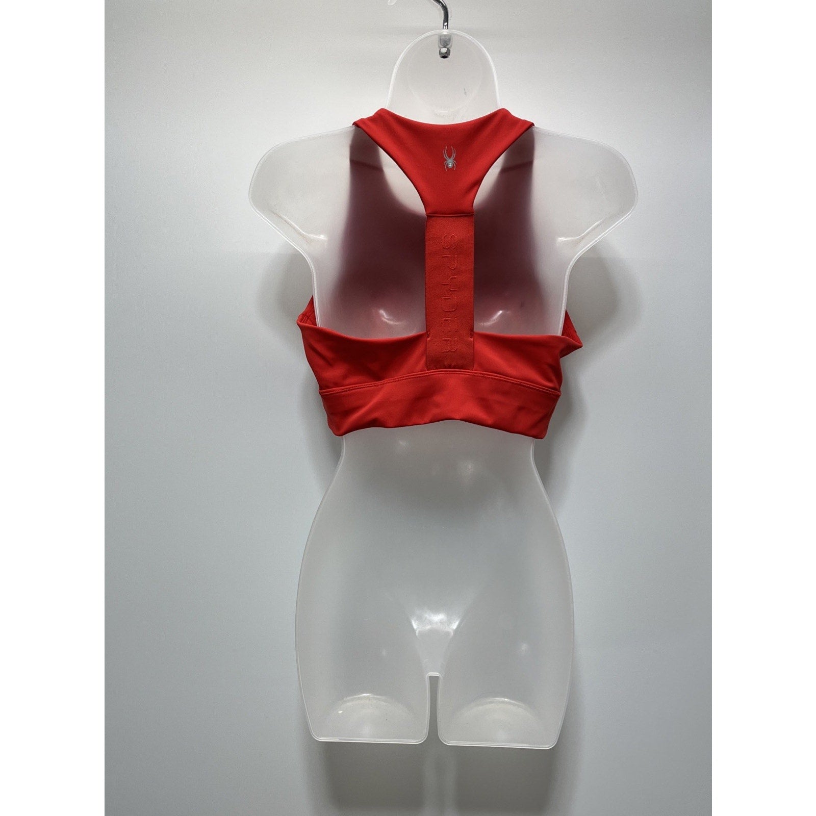 Spyder Active Women's Red Racerback Sleeveless Athletic Sports Bra Crop Top Sz L